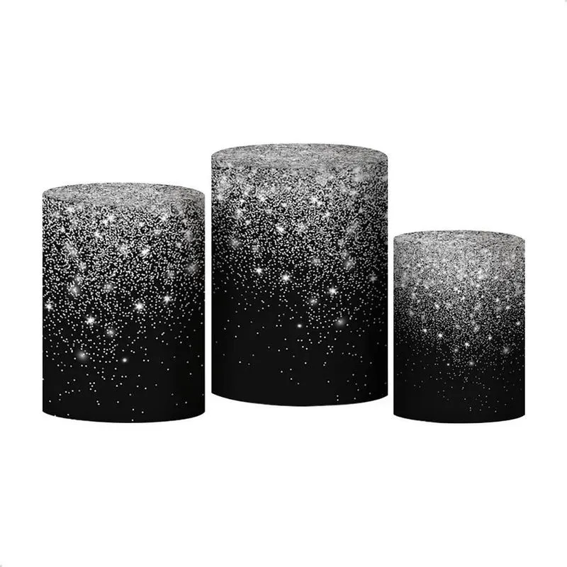 Trio Capas Cilindro Sublimado Glitter Veste Fácil Preto Pra
