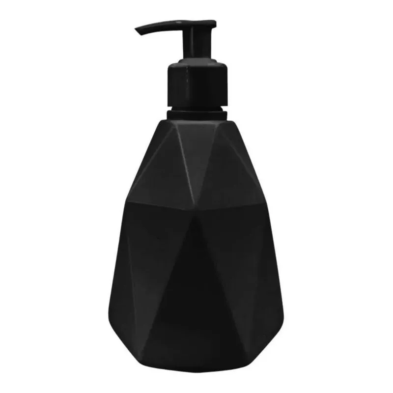 Porta Sabonete Líquido Dispenser Plástico Preto Diamante