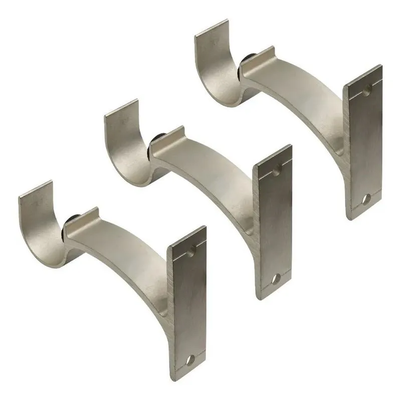 Kit 3 Suportes Parede Para Varão Cortina 28mm Padrão Cores C