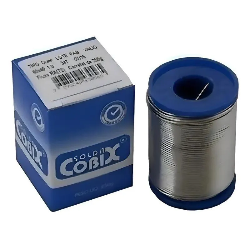 Solda Estanho 1mm 60x40 (SNxPb) Com Fluxo Rolo 250g - Cobix