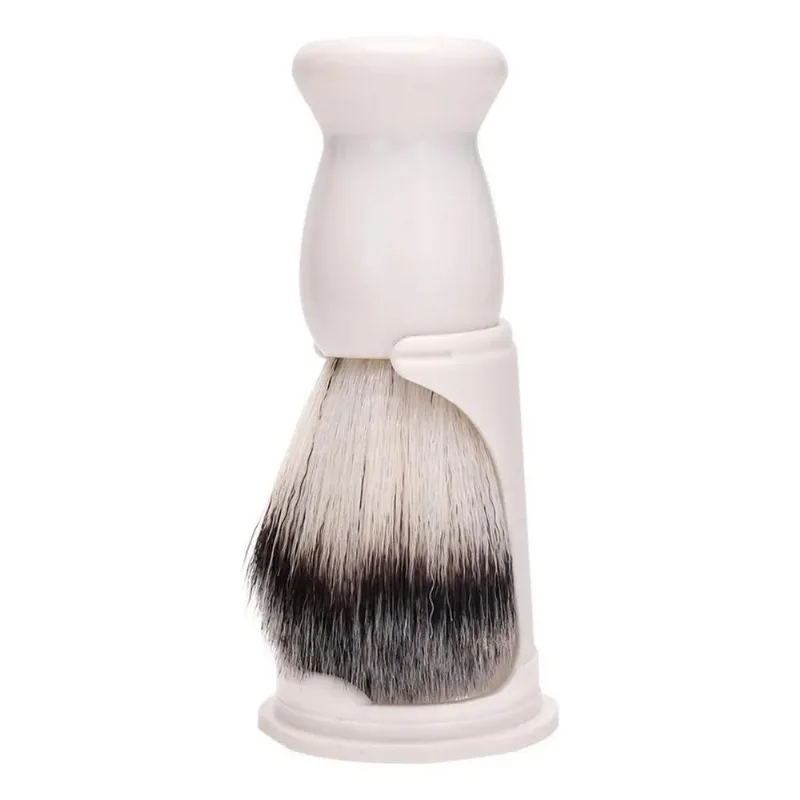 Pincel De Barba Cerda Ultra Macia Barbear Nylon Com Suporte
