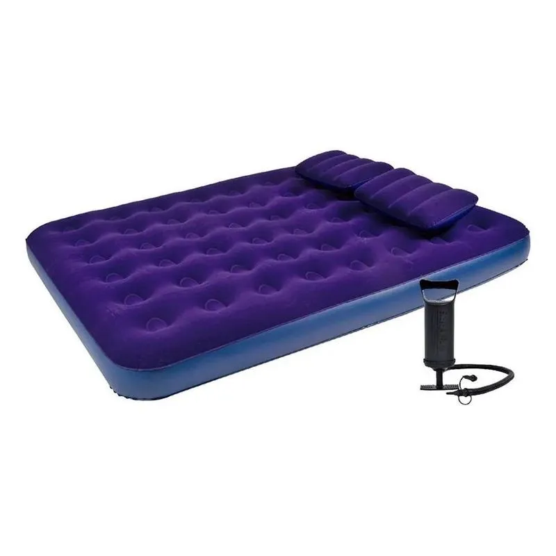 10x Colchão Inflável Casal Queen 2,03mx1,52m Azul + Bomba D