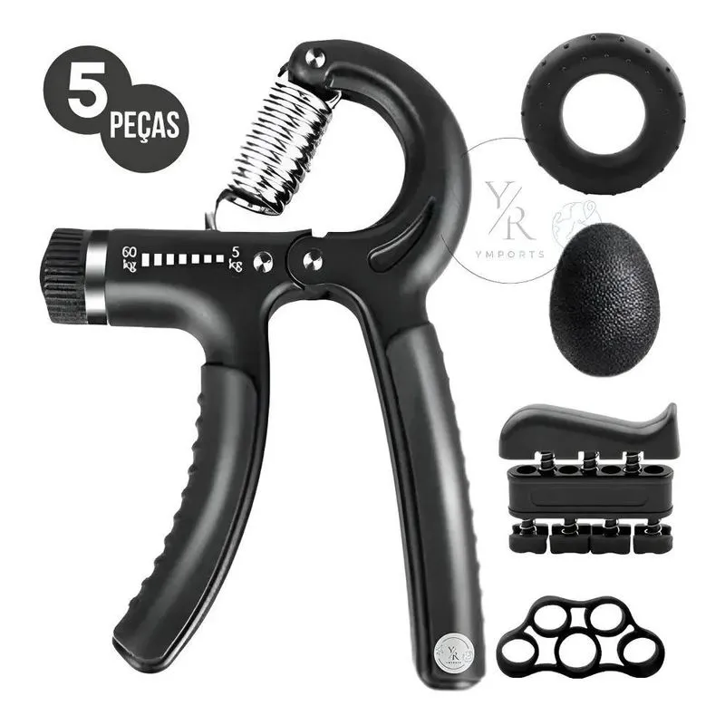 Kit Handgrip Mão Ajustável 60kg Contador Fisioterapia Academ