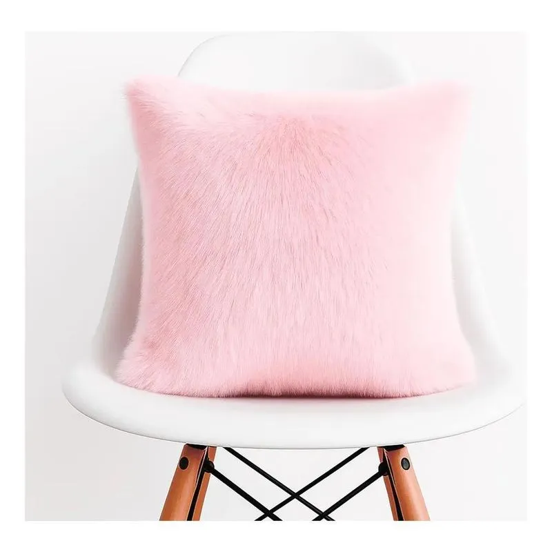 10x Capas De Almofadas De Pelucia Pelo Curto Luxo 40x40 Ros