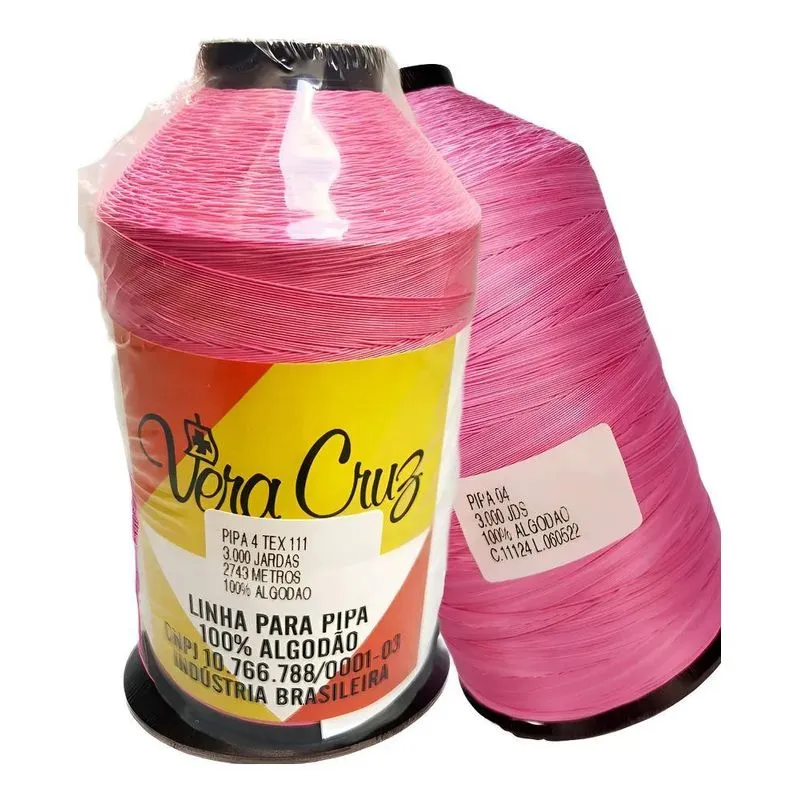 Linha De Pipa Vera Cruz 100% Algodão 3000 Jardas Fio 4 Forte