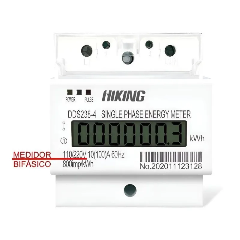 Medidor Energia Bifásico Hiking 110/220v 100a 2 Fases+neutro