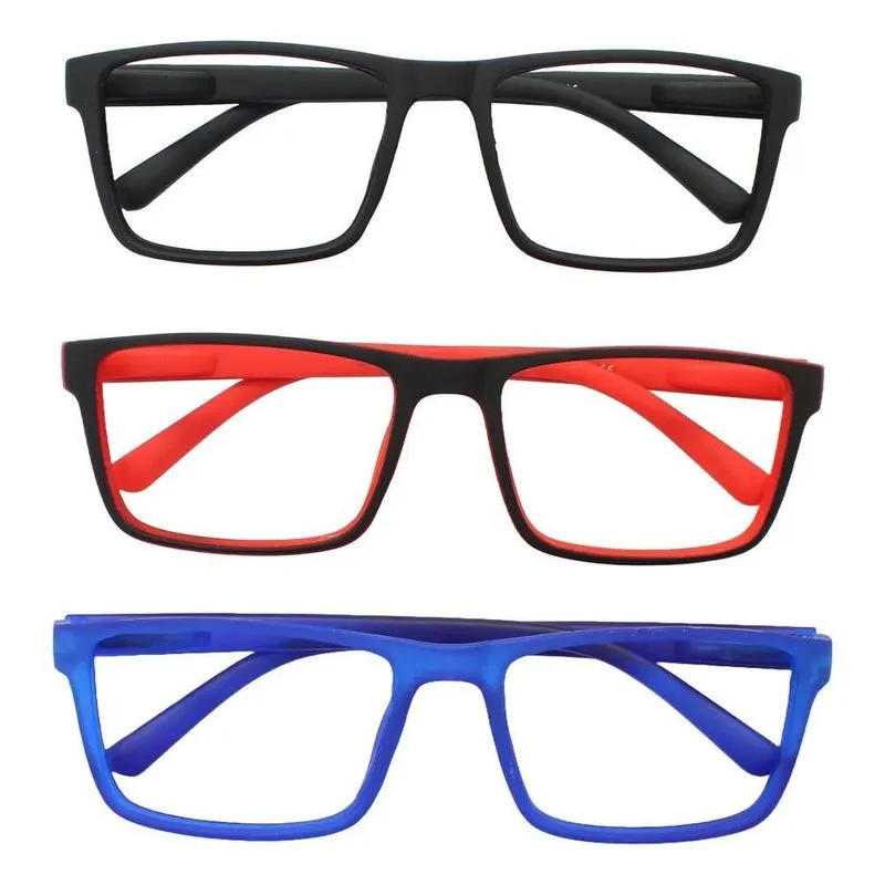 10x Kit 3 Oculos Para Leitura Emborrachados De +1.00 Ate +4