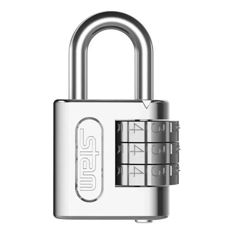 2x Cadeado Stam Segredo Senha 25mm Em Zamac Cor Prateado