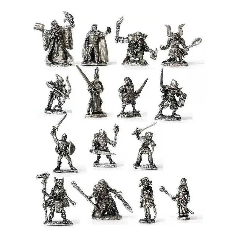 Lote Kit De 15 Miniaturas Rpg / D&amp;D Raças Variadas