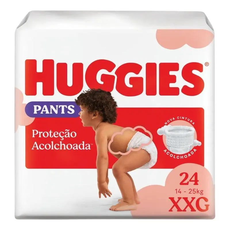 5x Huggies Fralda Pants Roupinha Proteção Acolchoada Xxg -