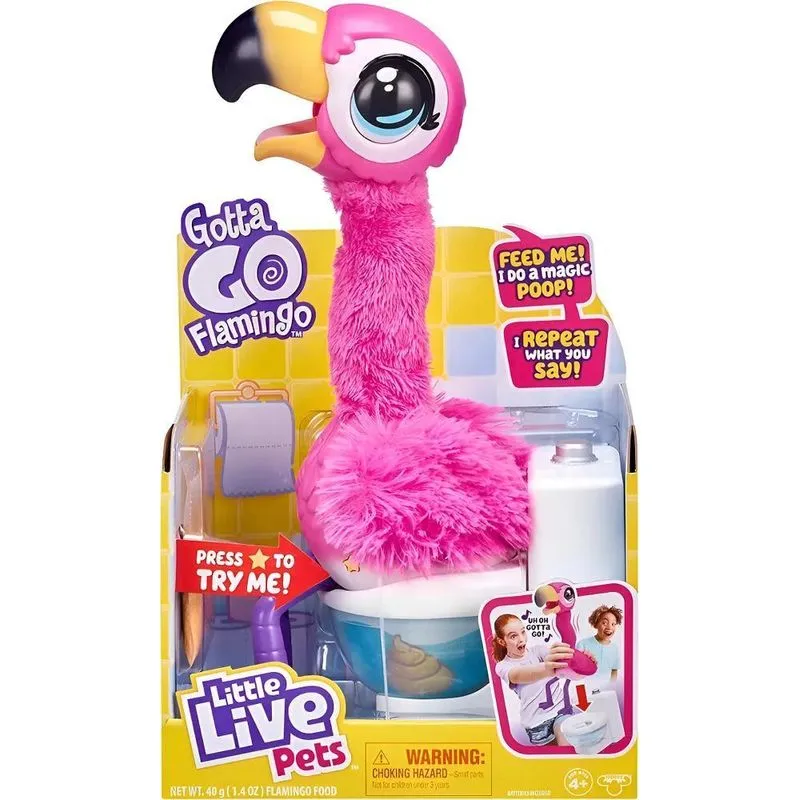 Brinquedo Little Live Pets Flamingo Come Fala E Faz Coco