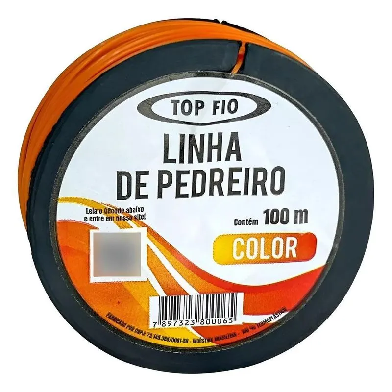 Kit 12 Linhas De Nylon Para Pedreiro Laranja Top Fio 100mts