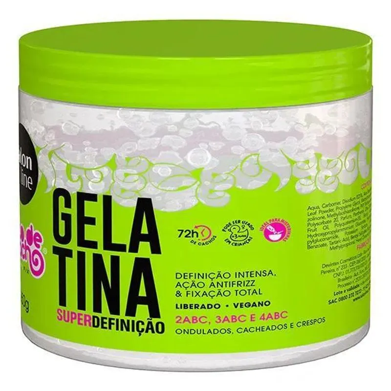 3x Gelatina Todecacho Salon Line Super Definição 550g Cacho
