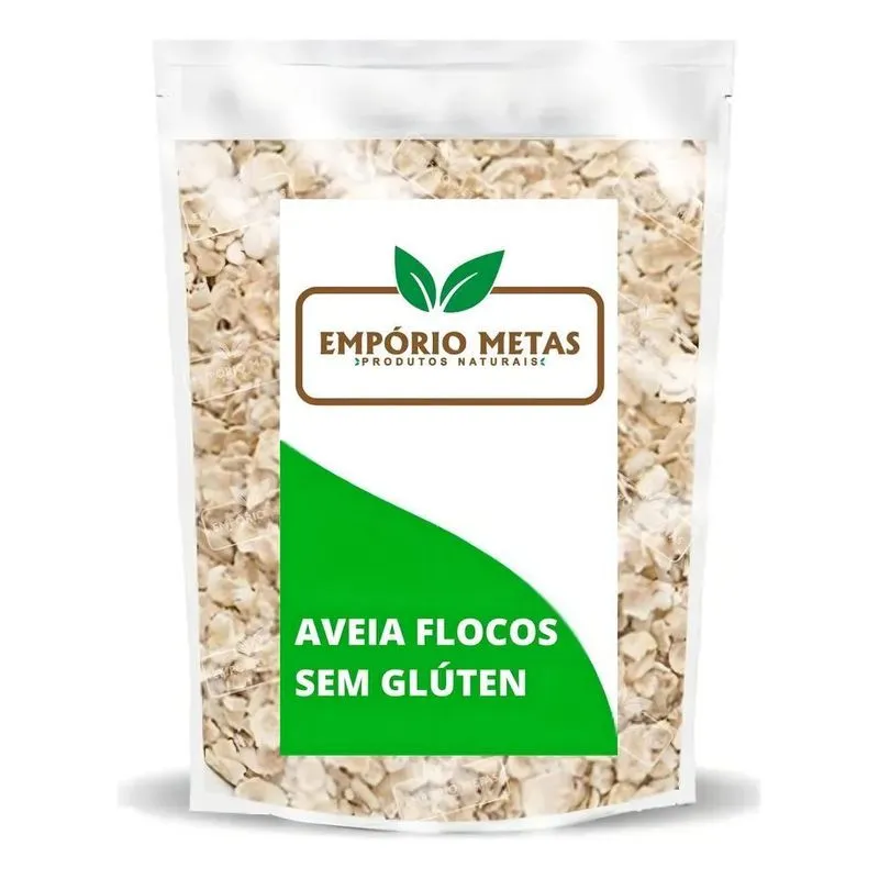 5x Aveia Flocos Sem Gluten - Natural - 1kg