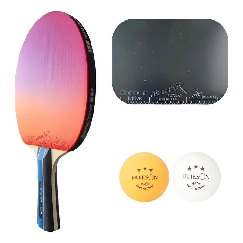 Raquete Classica Ping Pong Profissional It Vermelho E Preto