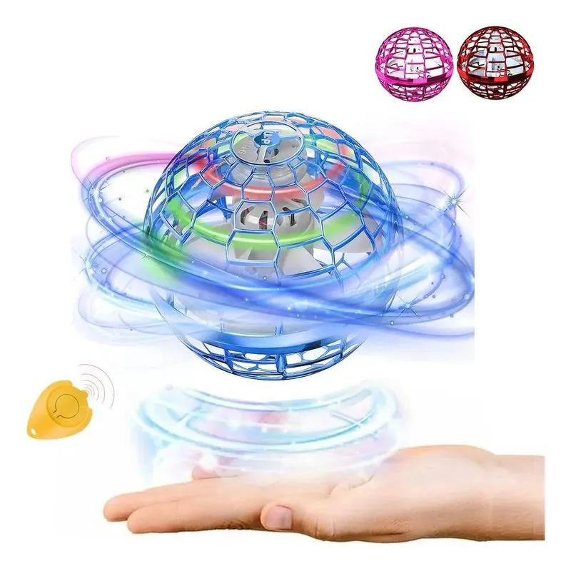 Bola Spinner Voador Led Drone Ufo Brinquedo Fly Di Vermelho