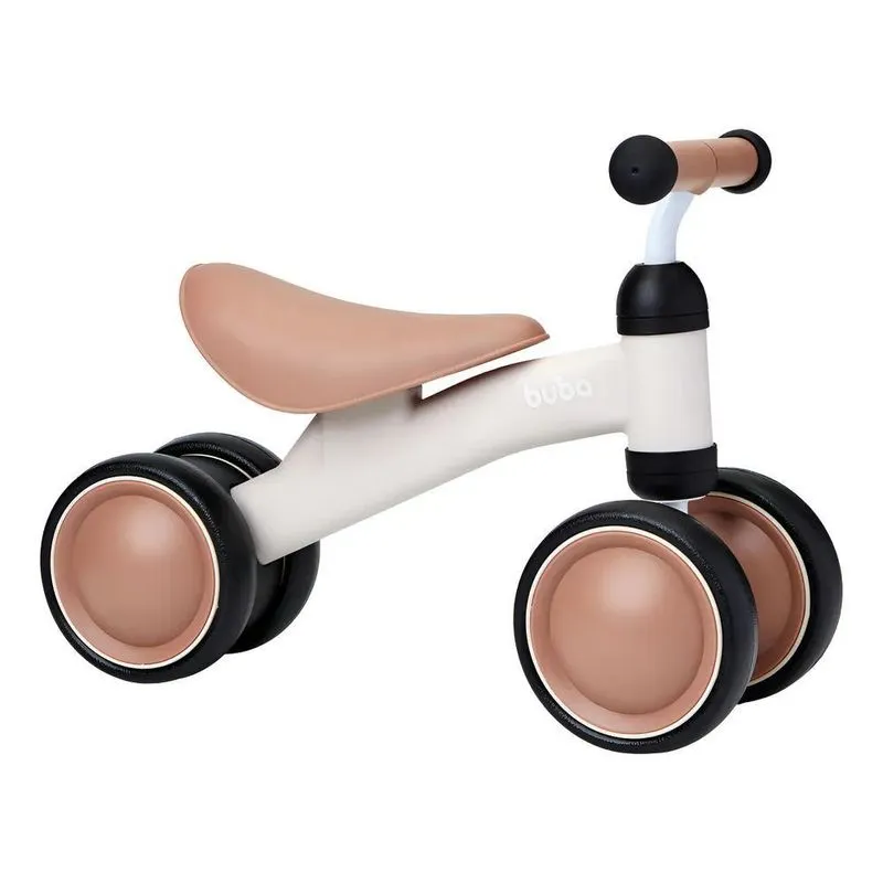 Bicicleta De Equilíbrio 4 Rodas Buba Bege