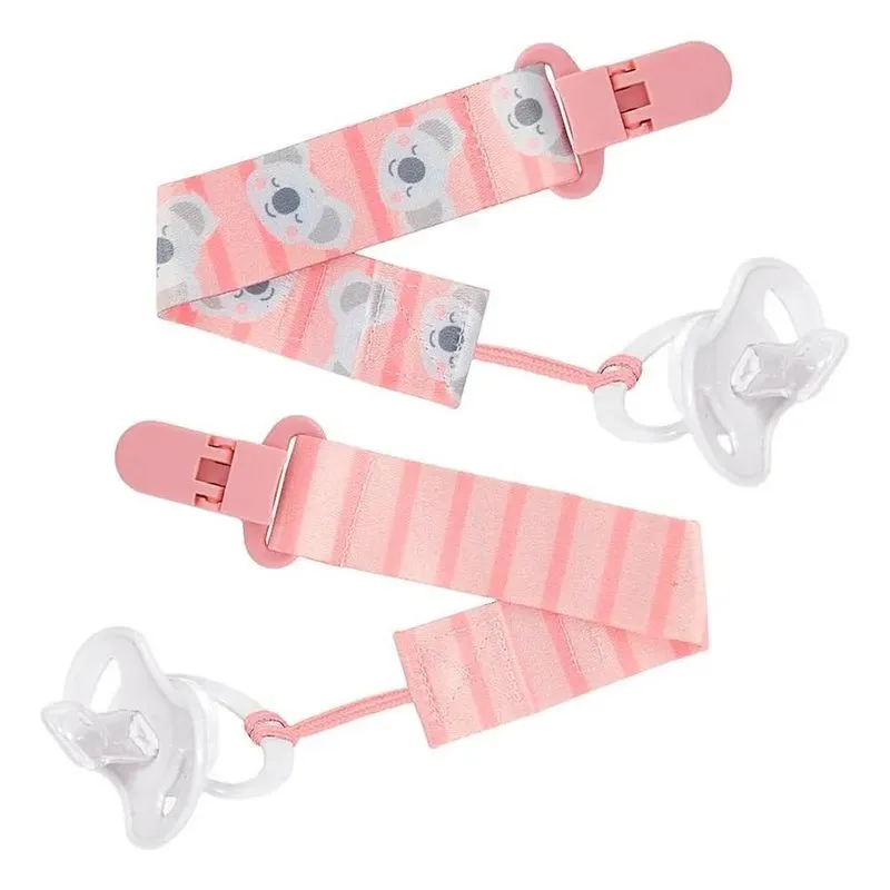10x Kit Com 2 Prendedores De Chupeta Coala Rosa 14496 - Bub