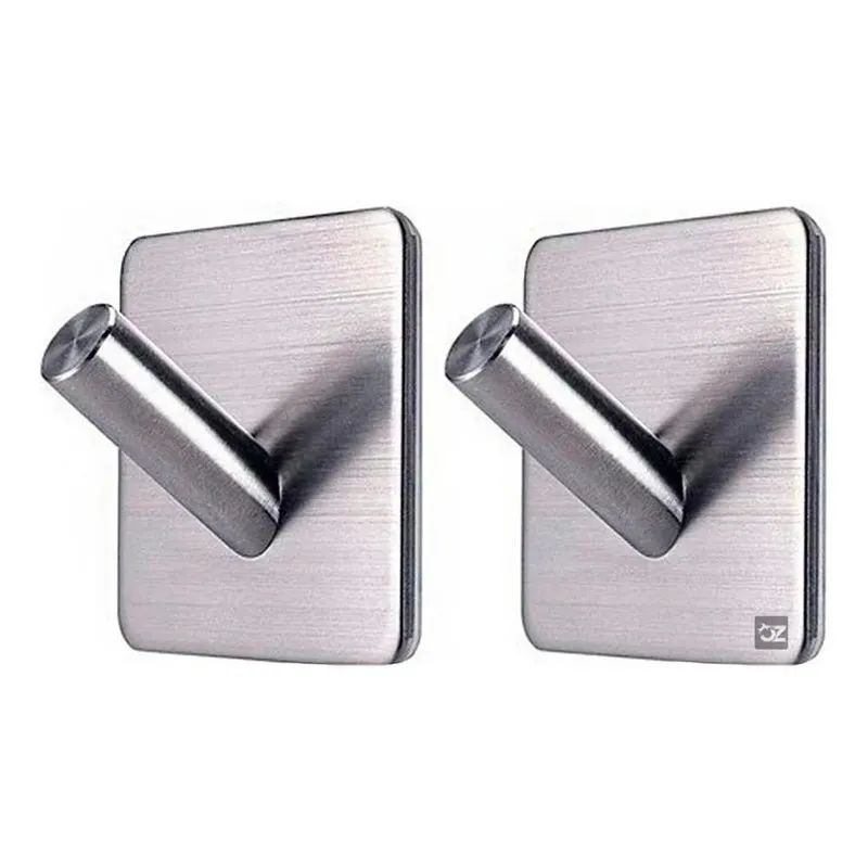 2x Kit 2 Ganchos Pendurar Toalhas Chaves Bolsas Roupas De Po