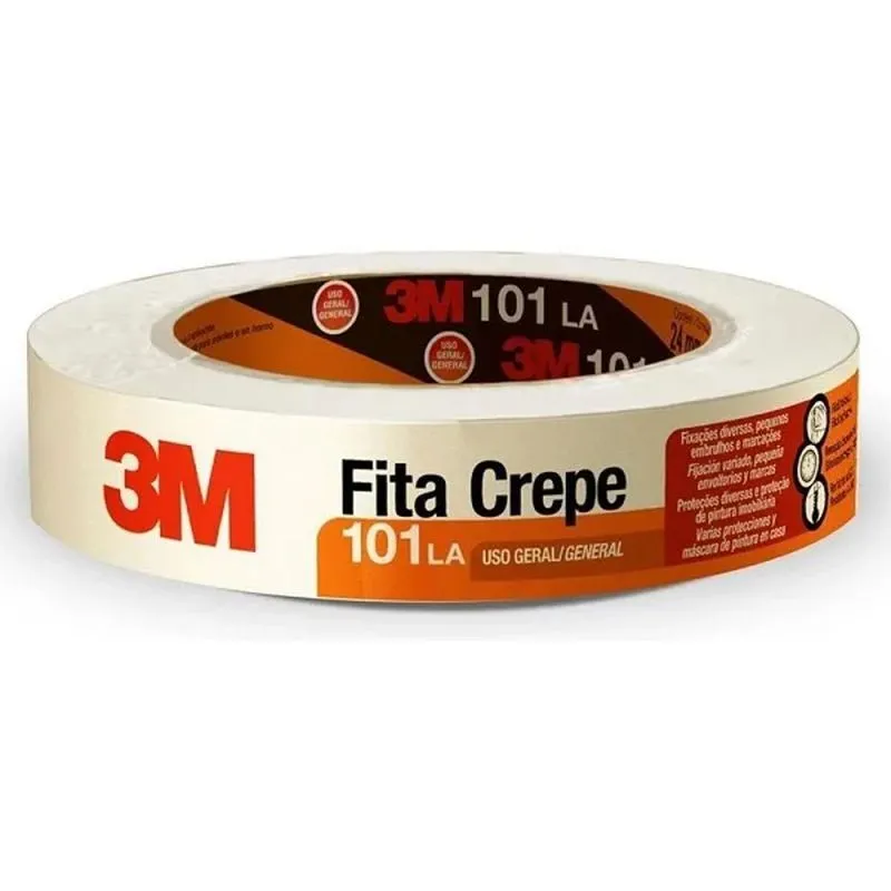 Fita Crepe 18mm X 50 Metros 3m 101la Marcação Pintura Artes