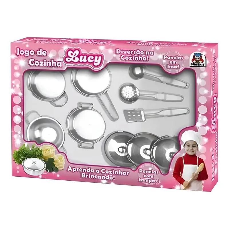 Cozinha Infantil Lucy Diversão Na Cozinha Inox 8900 Braskit