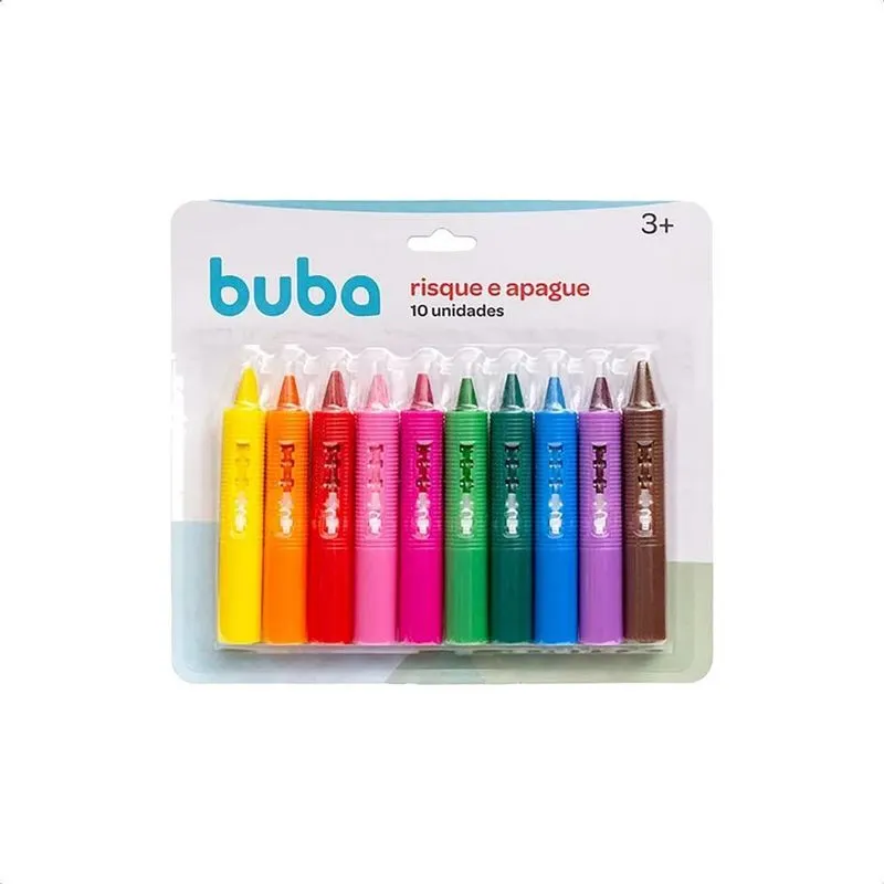 10x Brinquedo Banho Infantil Giz Risque E Apague Com 10 Cor