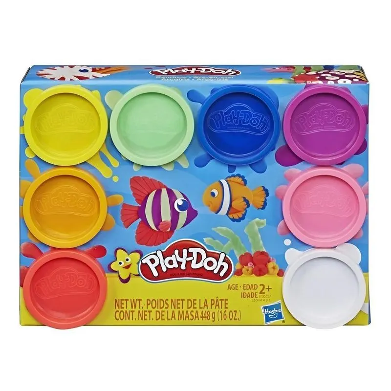 Massinha Play Doh Classic 8 Potes Sortidos - Hasbro E5062