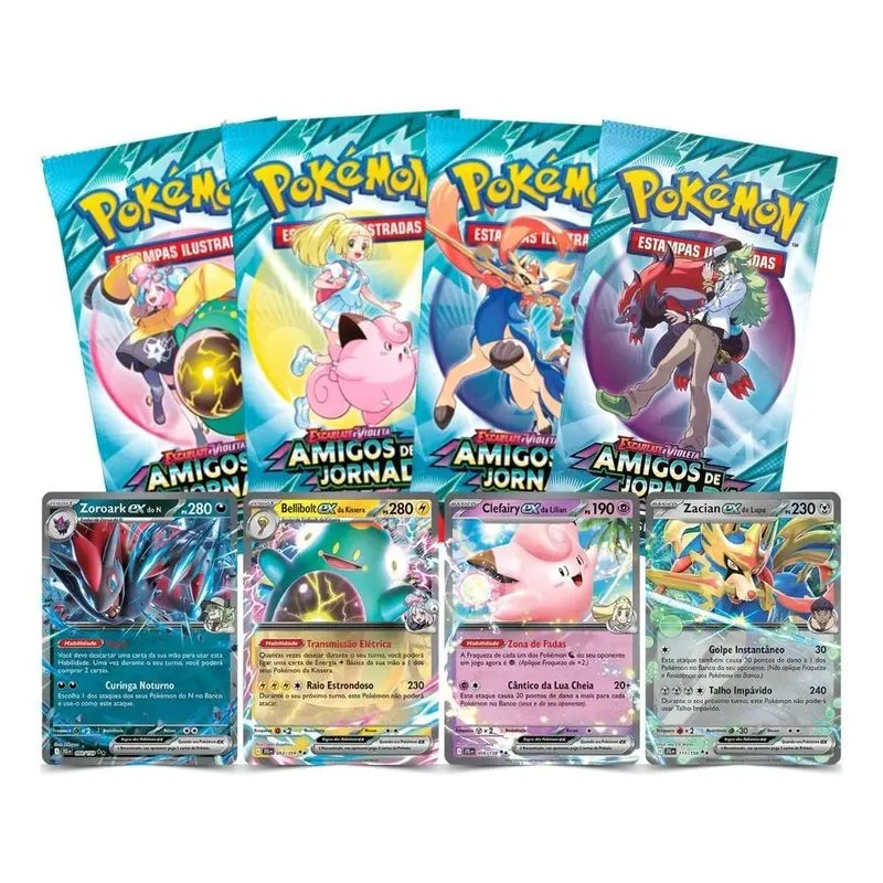 Pokemón Booster Pacote 24 Cartas Coleção Amigos De Jornada