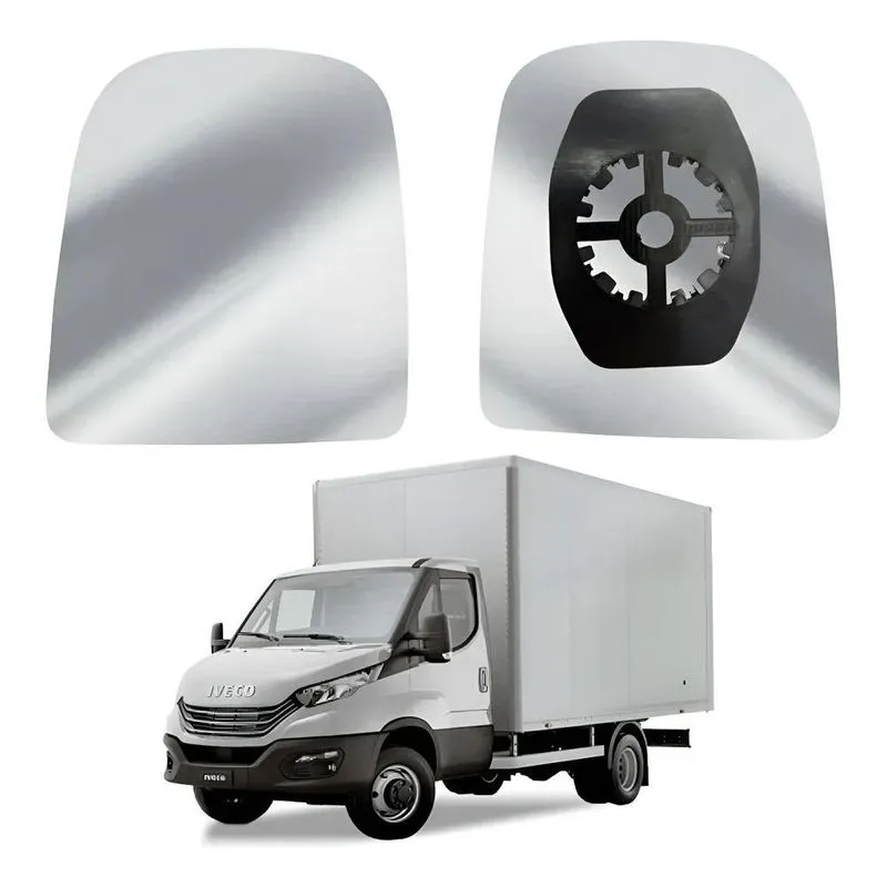 2x Lente Retrovisor Iveco Daily - Superior Esquerdo - Com Ba