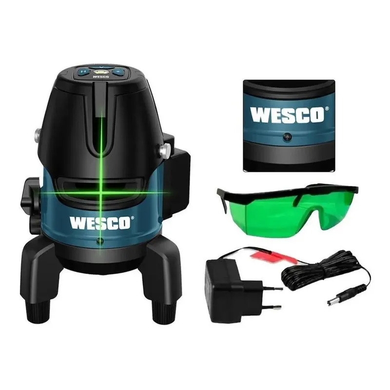 Nivel A Laser Verde 5 Linhas Base Giratória Ws8911k Wesco