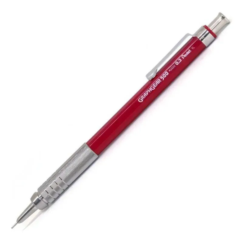 Lapiseira Técnica Pentel Graphgear 500 0.3mm Cor Marsala