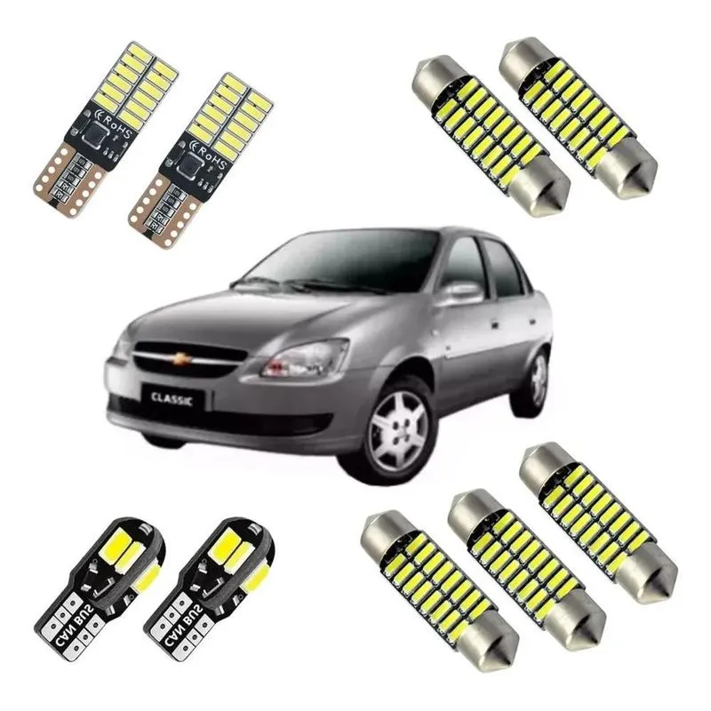 10x Kit Lampadas Led Premium Corsa Classic Sedan 2011 À 20