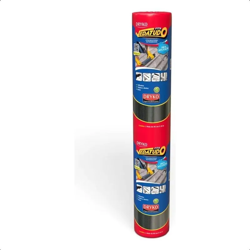 3x Manta Adesiva Asfaltica Aluminizada Fita Vedatudo 90cm X