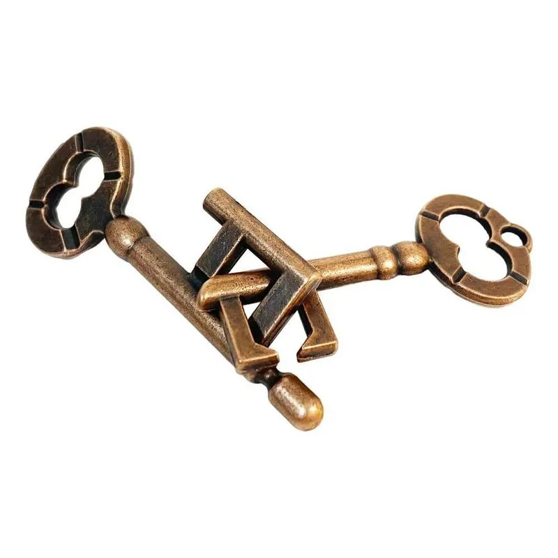 Puzzle Quebra-Cabeças Metal Encaixe 3D Enigma Ant Duas Chave