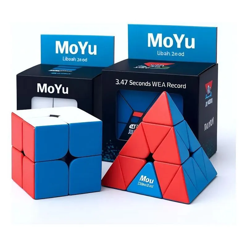 Kit Cubo Magico 2x2 + Cubo Mágico Piramide 3x3 Cube