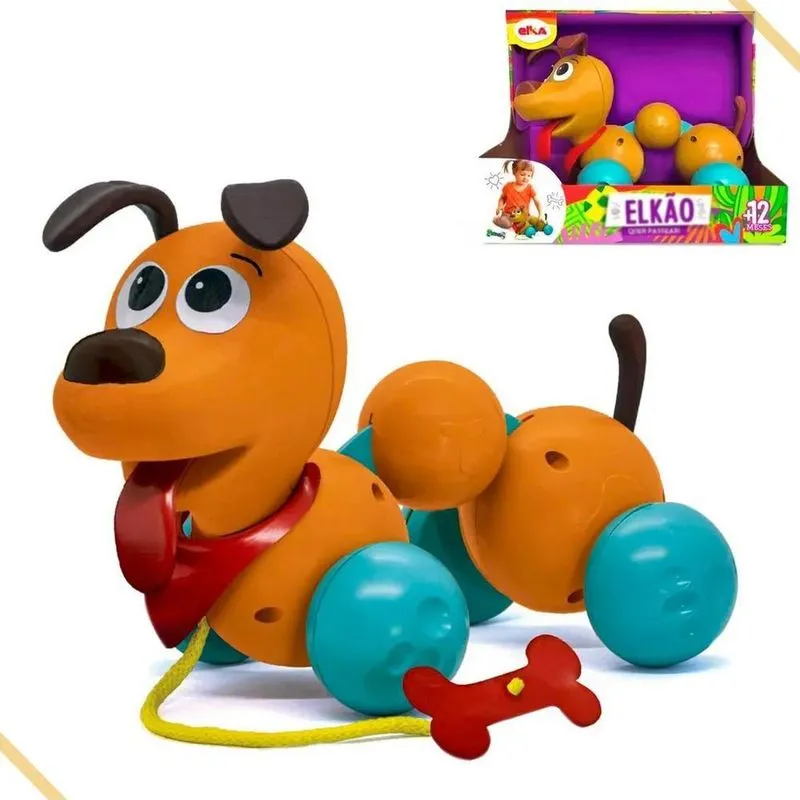 Boneco Elkao Quer Passear Cachorrinho Brinquedo Bebe Elka