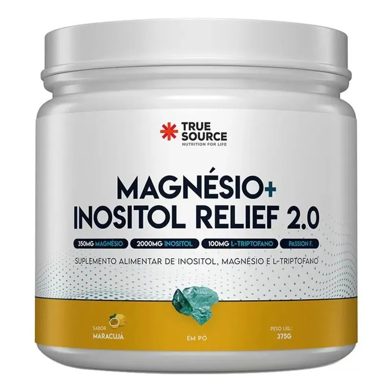 5x True Magnésio + Inositol Relief 375g - True Source Sabor