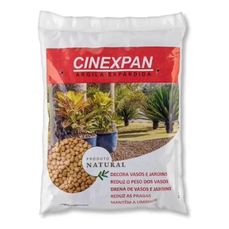 5x Argila Expandida Para Jardinagem 4l (2kg)