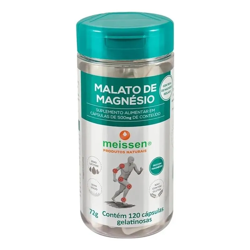 2x Malato De Magnesio 120 Capsulas Meissen Produtos Naturais