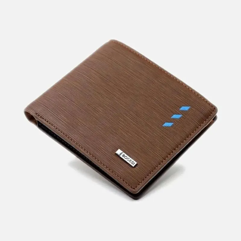 Carteira Masculina Couro Slim Pequena Porta Cartão Cr Marrom