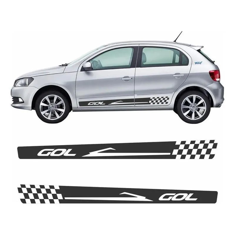 3x Kit Adesivo Gol G3 G4 G5 G6 2 4 Portas Faixa Lateral