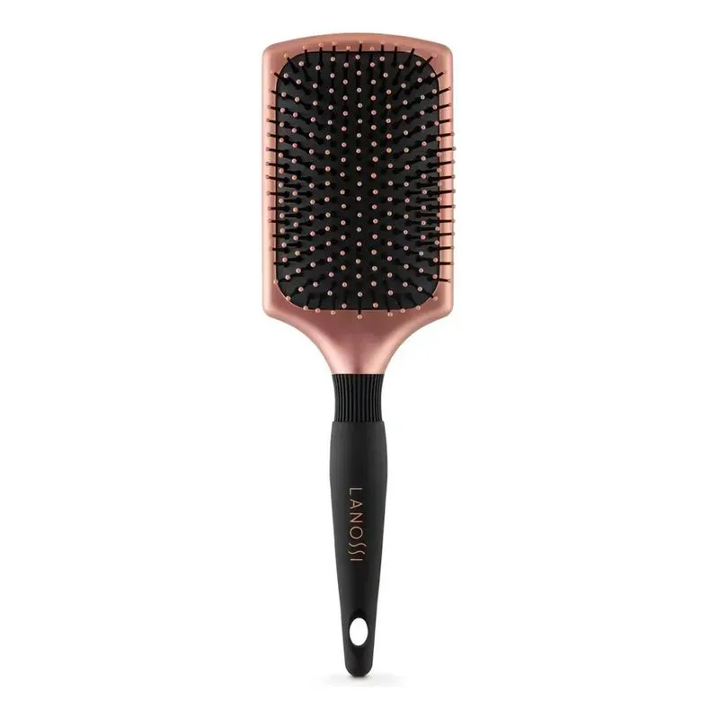 Escova De Cabelo Bronzer Raquete Quadrada Lanossi