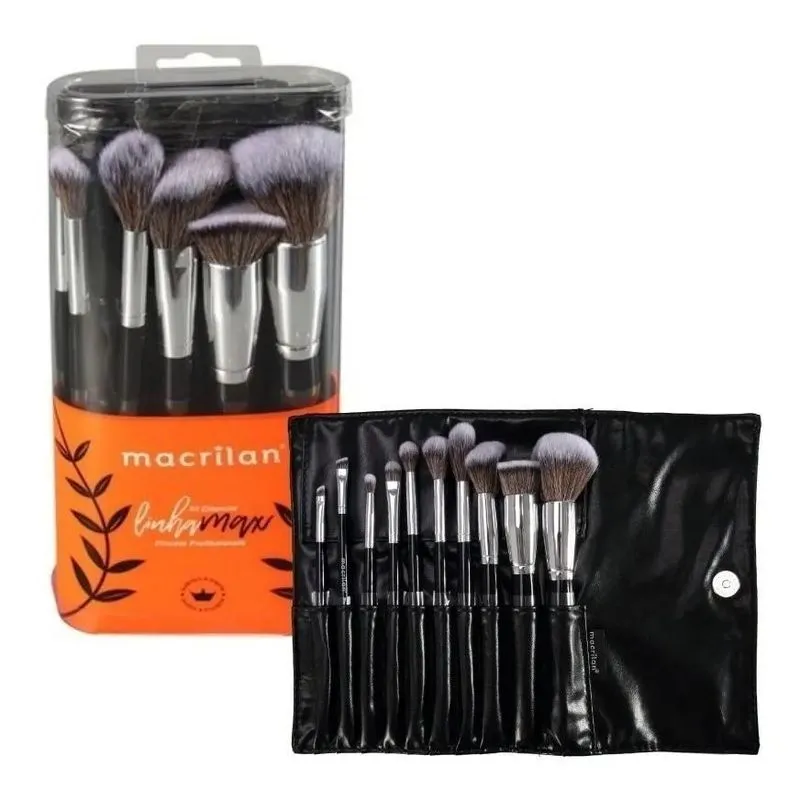 10x Kit Max 10 Pincéis Profissional A100 - Macrilan