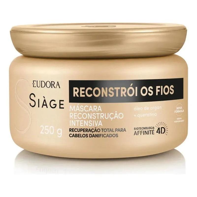 10x Máscara Capilar Siàge Reconstrói Os Fios 250g (nova Ver