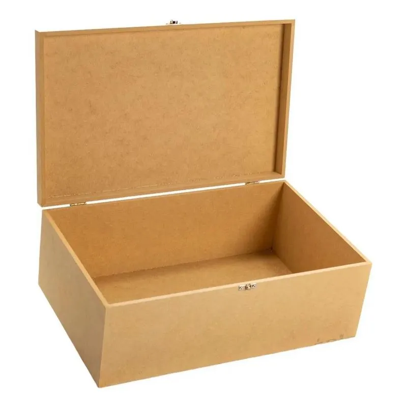 5x Caixa C/fecho 30x20x10 Em Mdf Cru