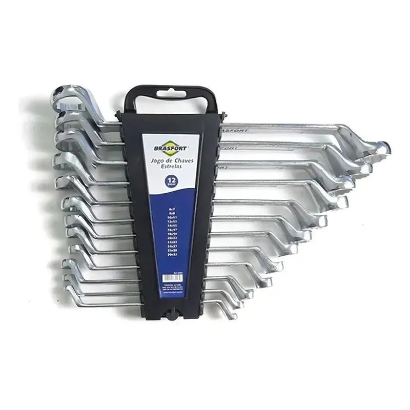 5x Jogo De Chave Estrela 6 A 32mm 12 Peças Aço Carbono Brasf