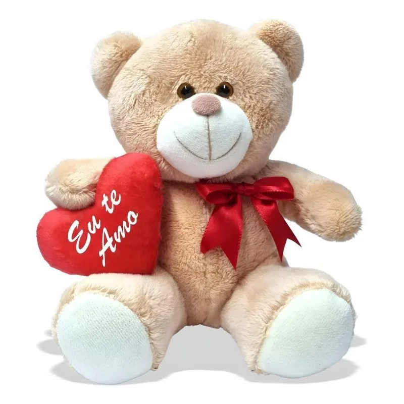 Ursinho Com Coração 20cm - Presente Alta Q Eu Te Amo