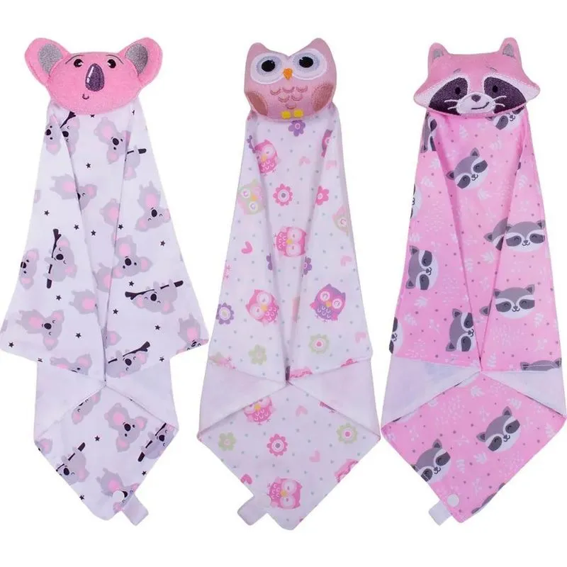 Kit 3 Naninha De Bebê Com Prendedor De Chupeta Menino M Kit
