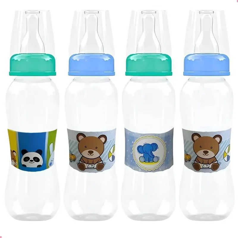 Mamadeiras 240ml Pacote 12un Menino Meni Azul E Verd