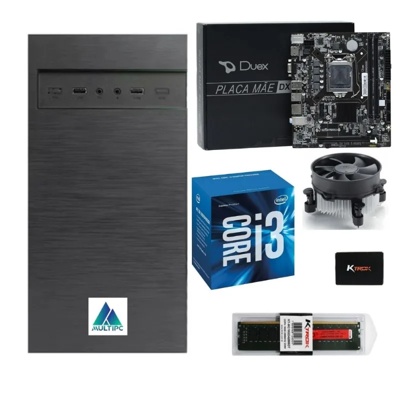 Pc Computador Intel I3 8gb Ddr4 240 Ssd 6° Geração Win10 Pro